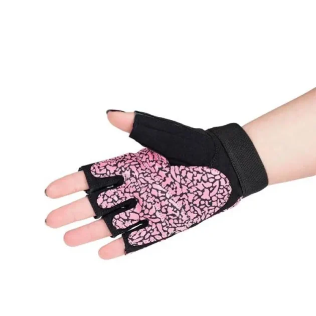 Gloves for the gym Pink / Gray W HMS RST03 rM - Image 4