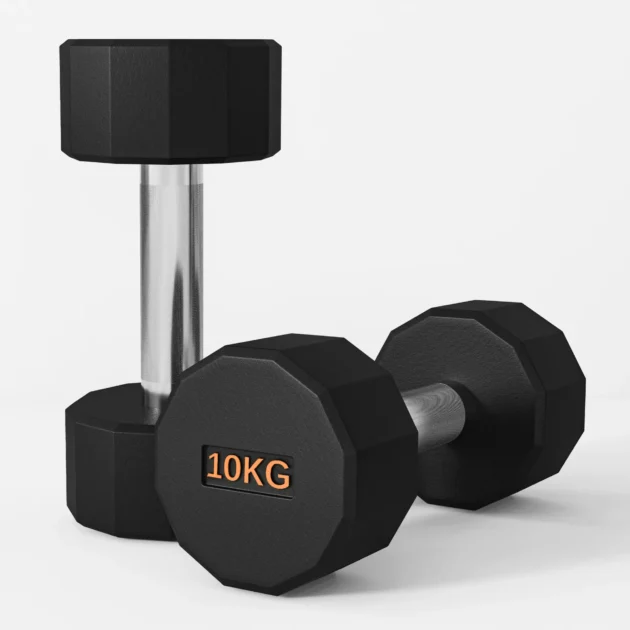 2 x 10kg Dumbbells Weights Set with 12-Sided Shape and Non-Slip Grip for Men Women Home Gym Workout by SPORTNOW - Image 7