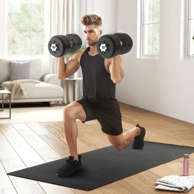 30KG Adjustable Dumbbells Set, Hand Weights Set for Home Gym Weight Lifting Training | HOMCOM - Image 9