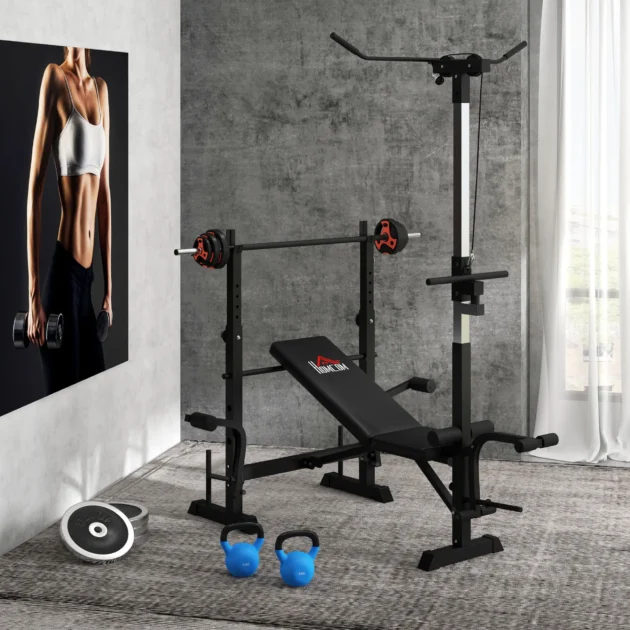 20kg Barbell Weights Set, Adjustable Weight Set, Free Body Pump Bar and Weights, Weight Lifting Strength Training Equipment for Home Gym Exercise by SPORTNOW - Image 8